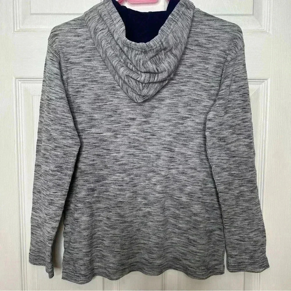 Old Navy Thermal Hoodie Pullover Blue & Grey Size XL (14-16) - Picture 10 of 16
